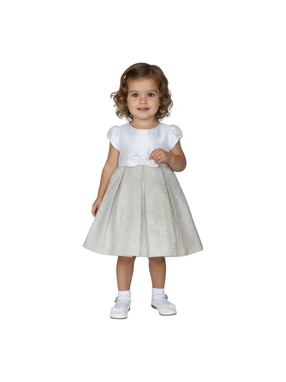 Gymboree Size 18-24 months Gold Ivory Flower Girl Holiday Fancy Dress